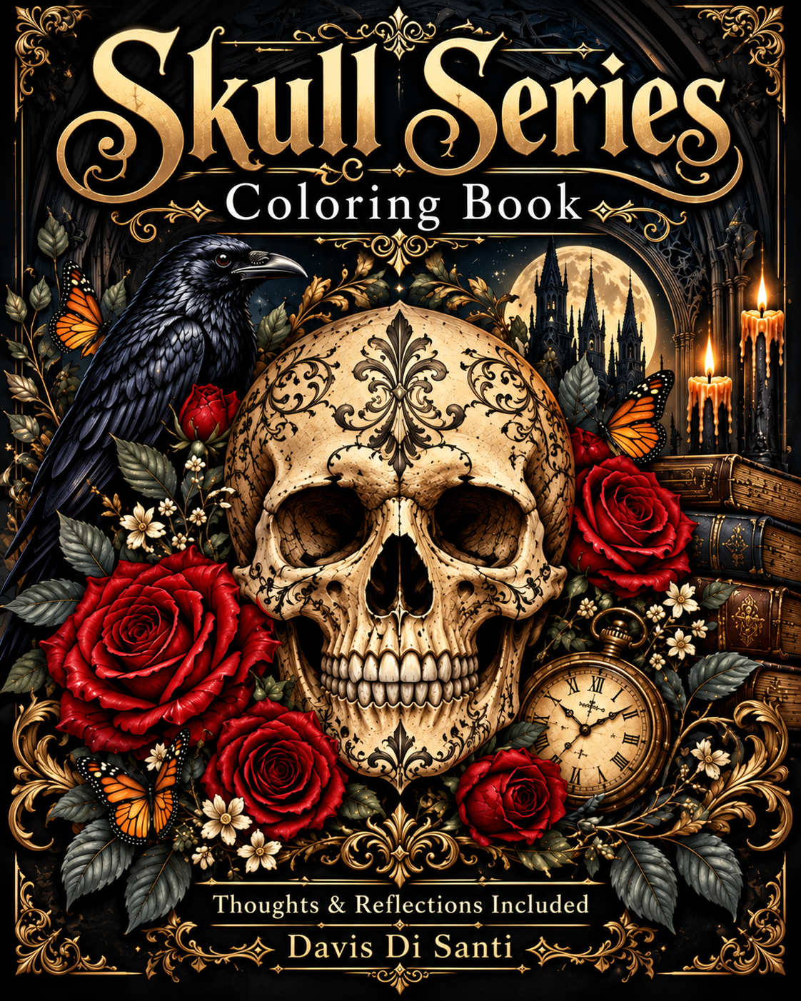 Cover image for The Skull Series Coloring Book for Adults and Teens